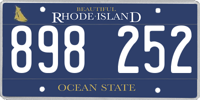 RI license plate 898252