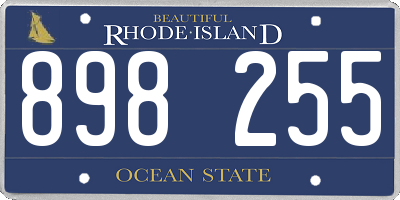RI license plate 898255