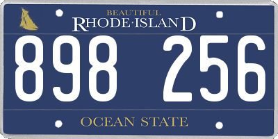 RI license plate 898256