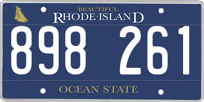 RI license plate 898261