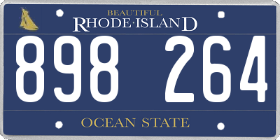 RI license plate 898264