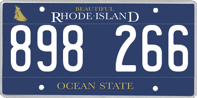 RI license plate 898266