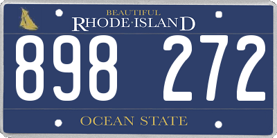 RI license plate 898272
