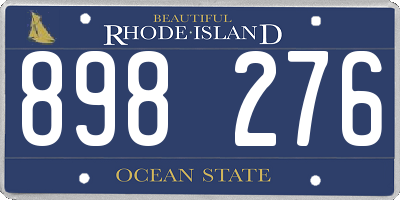 RI license plate 898276