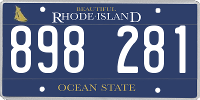 RI license plate 898281