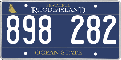 RI license plate 898282