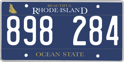 RI license plate 898284