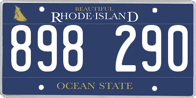RI license plate 898290