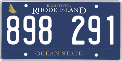 RI license plate 898291