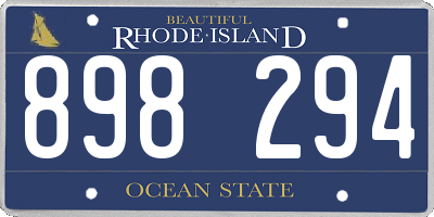 RI license plate 898294