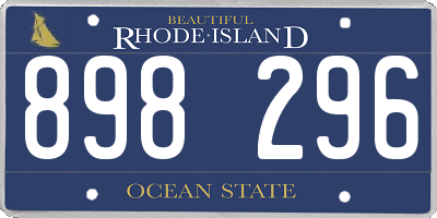 RI license plate 898296