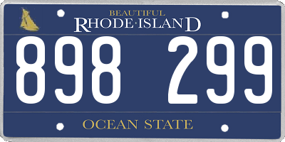 RI license plate 898299