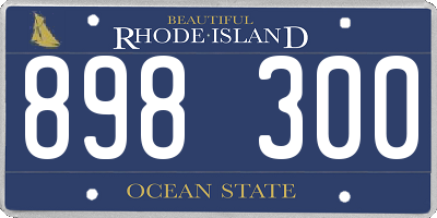 RI license plate 898300