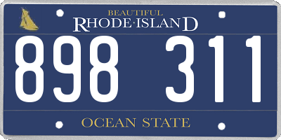 RI license plate 898311