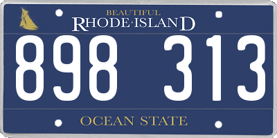 RI license plate 898313