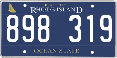 RI license plate 898319