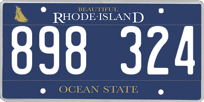 RI license plate 898324