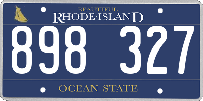 RI license plate 898327