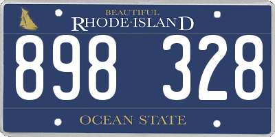 RI license plate 898328
