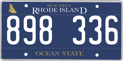 RI license plate 898336