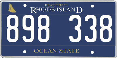 RI license plate 898338