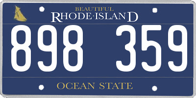 RI license plate 898359