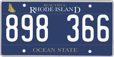 RI license plate 898366