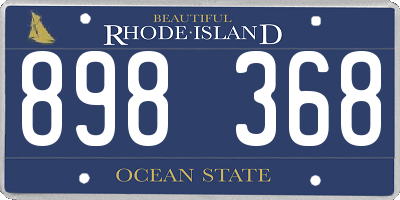RI license plate 898368