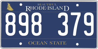 RI license plate 898379