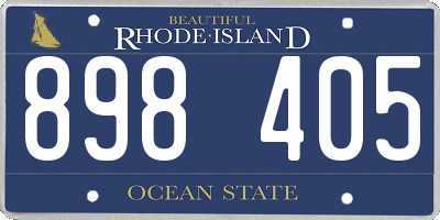 RI license plate 898405