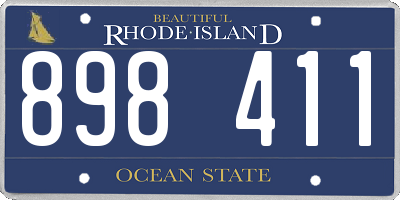 RI license plate 898411