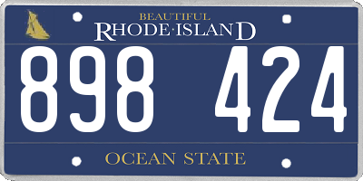 RI license plate 898424