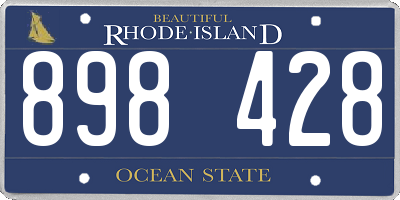 RI license plate 898428