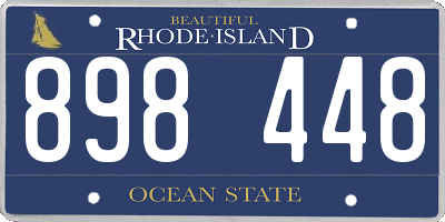 RI license plate 898448