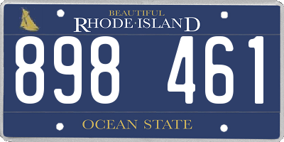 RI license plate 898461