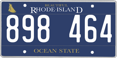 RI license plate 898464