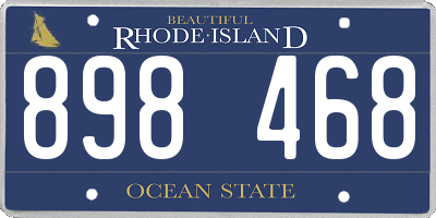 RI license plate 898468