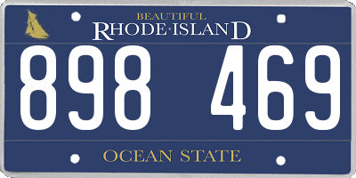 RI license plate 898469