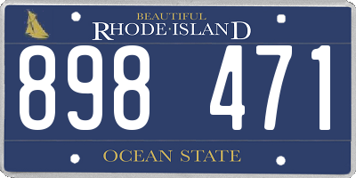 RI license plate 898471