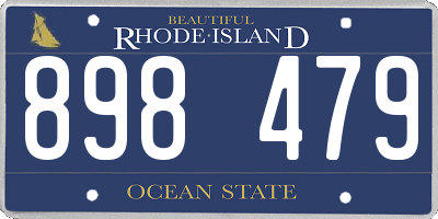 RI license plate 898479