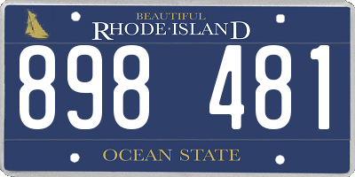 RI license plate 898481
