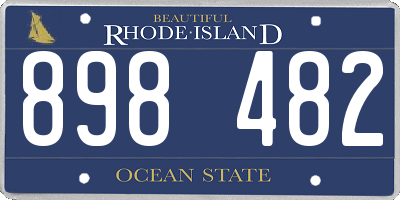 RI license plate 898482