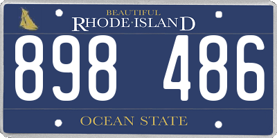 RI license plate 898486