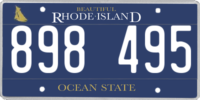 RI license plate 898495
