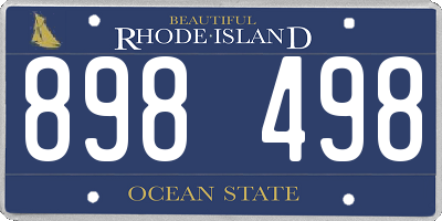 RI license plate 898498