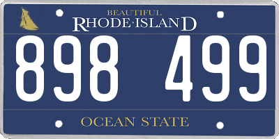 RI license plate 898499