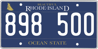 RI license plate 898500