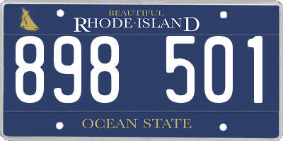 RI license plate 898501