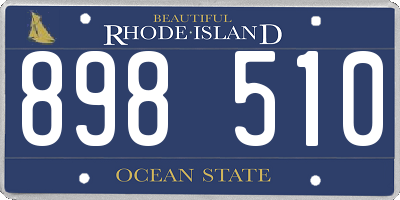 RI license plate 898510