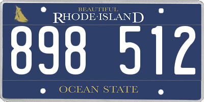 RI license plate 898512
